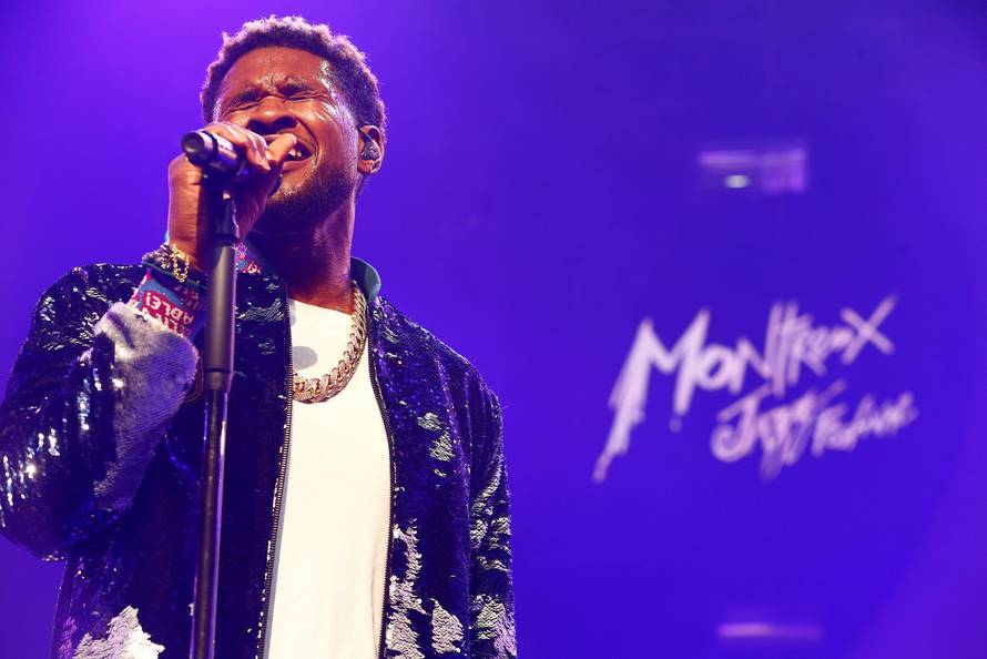 Usher & The Roots perform during the 51st Montreux Jazz Festival in Montreux
