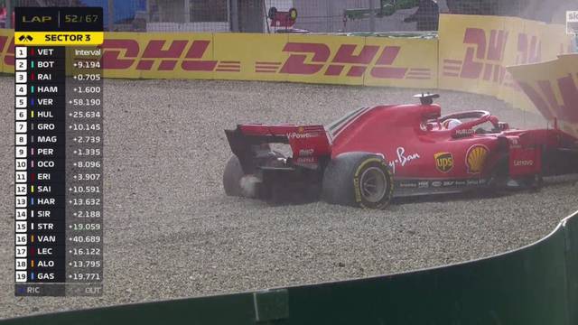 Šok za Ferrari: Vettel je izletio, Hamilton krenuo 14. i pobijedio