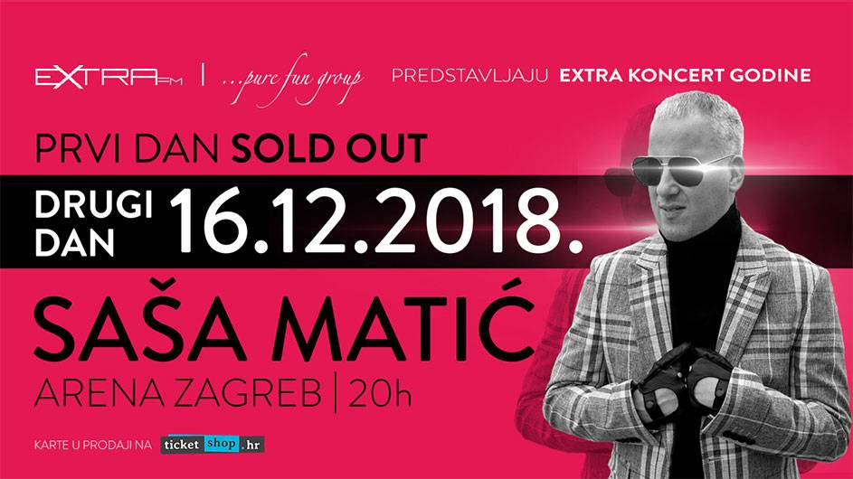 Saša Matić potvrdio održavanje drugog koncerta u Zagrebu