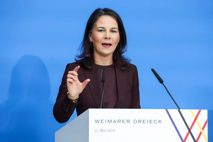 Germany's Baerbock hosts the Weimar Triangle meeting with French and Polish counterparts