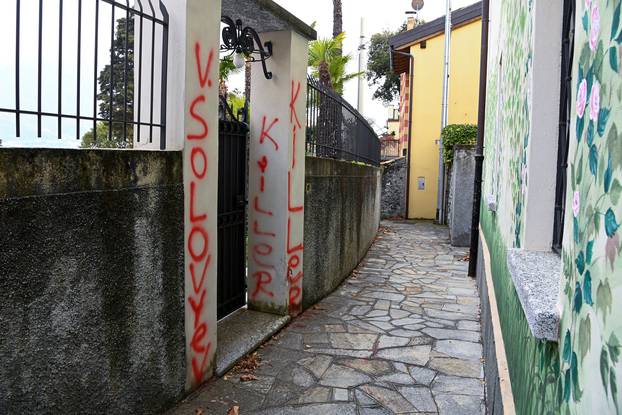 Villa owned by Russian TV presenter Vladimir Solovyov vandalised in Pianello del Lario