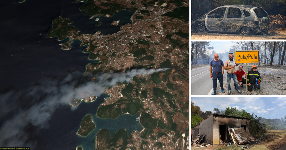 The big fire in Pula was filmed from space: ‘The area will be treated for days, they announced a storm for the night’