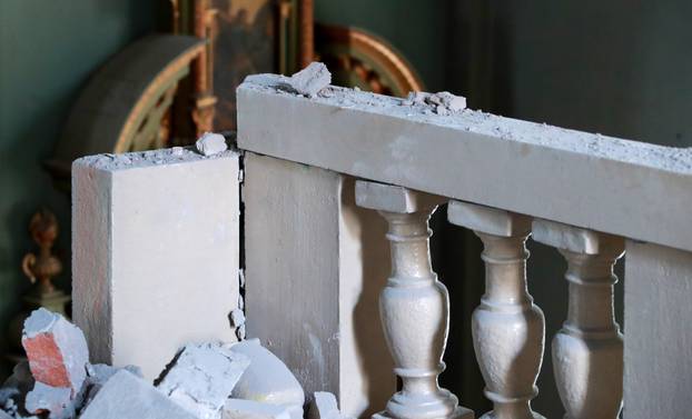 Zagreb: Bazilika Presvetog Srca Isusovog u Palmotićevoj ulici koja je uništena u potresu