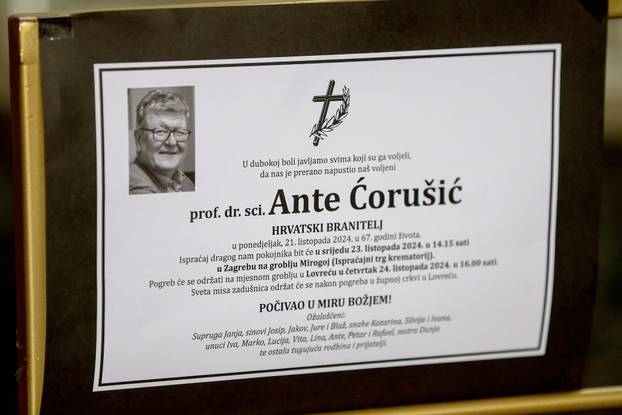 Posljednji ispraćaj Ante Ćorušića na Mirogoju