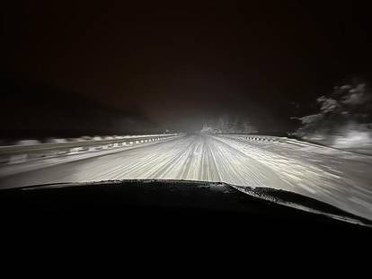 Zimski uvjeti na autocesti A1 u Lici