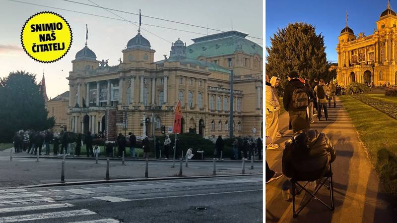 Pogledajte ogroman red ispred HNK u Zagrebu: 'Tu sam od pola 6, zbog Orašara neću na faks'