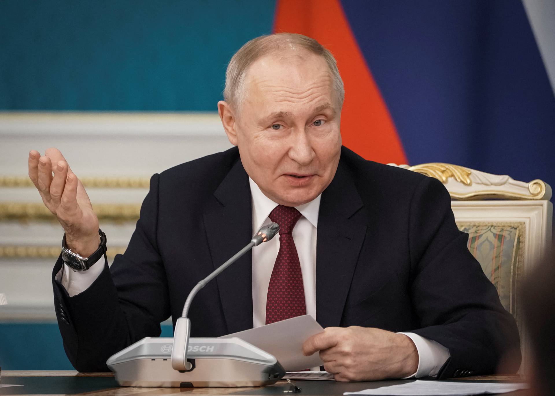 Russian President Putin speaks in Astana