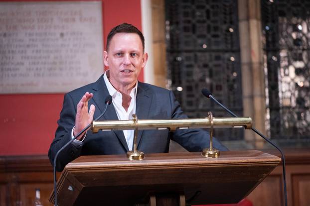 Peter Thiel at Oxford Union, UK - 16 Jan 2023