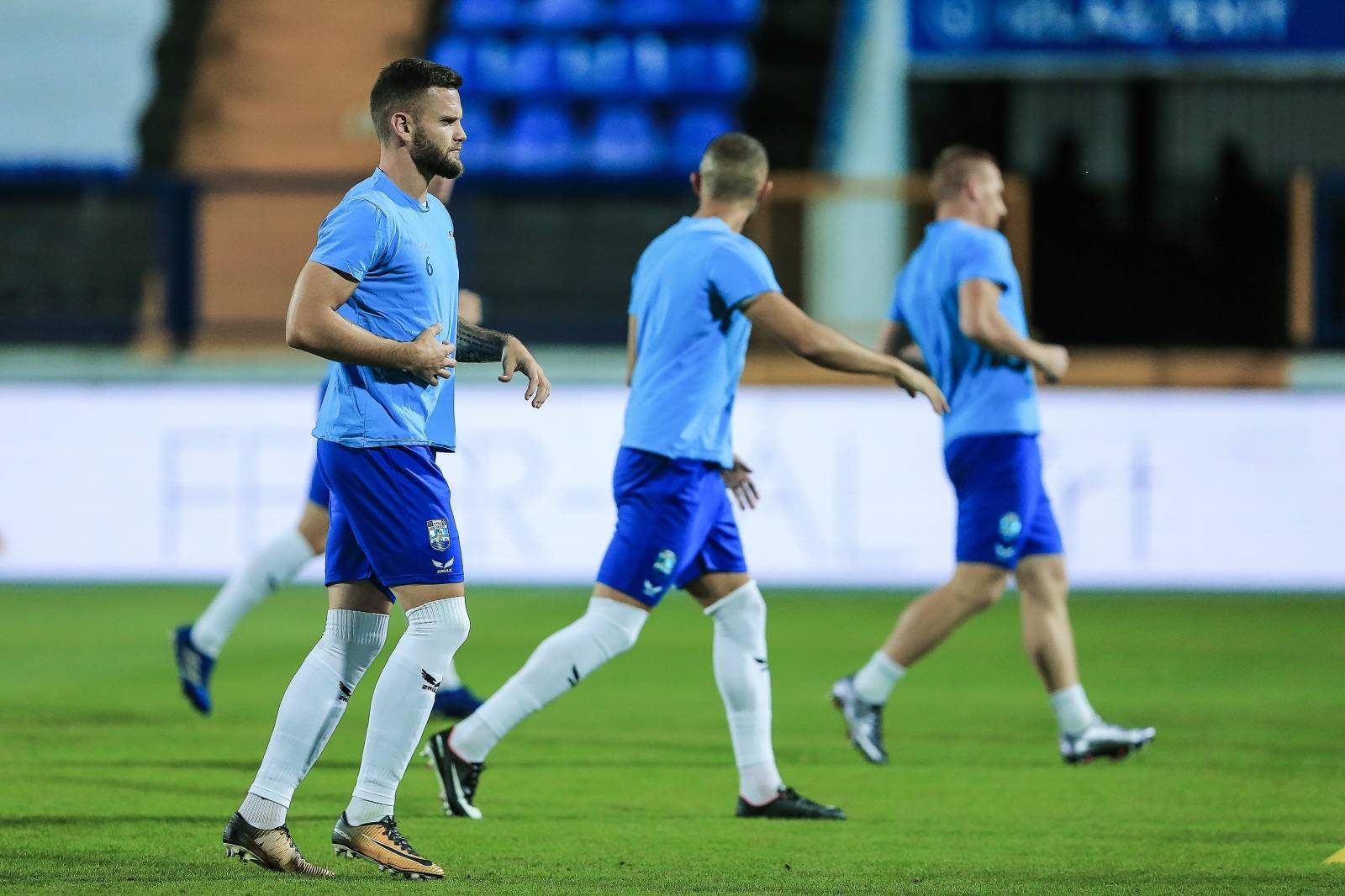 Osijek: Zagrijavanje prije početka utakmice NK Osijek - FC Basel