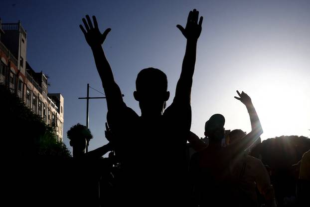 Mass crossings of migrants on foot and by sea from Morocco into Spanish territory, in Ceuta