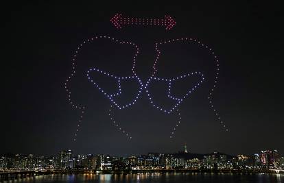 Spektakularno nebo iznad Seula stvorili dronovi i poslali poruke