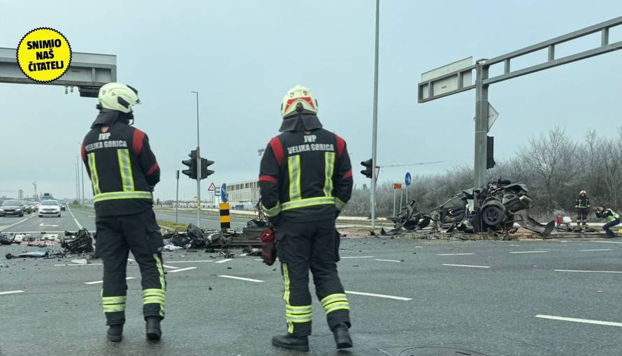 STRAŠNE SCENE Automobilom sletio s ceste pa udario u stup u V. Gorici: Jedan čovjek u bolnici