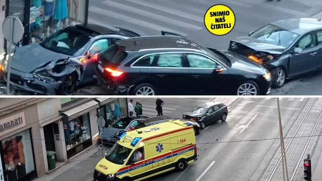 Krš i lom na Ilici, prve fotke s mjesta nesreće: 'Sudarila su se dva tipa u bijesnim autima'