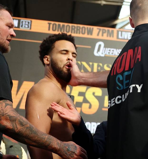 Moses Itauma v Filip Hrgovic - Weigh In - Old Spitalfields Market