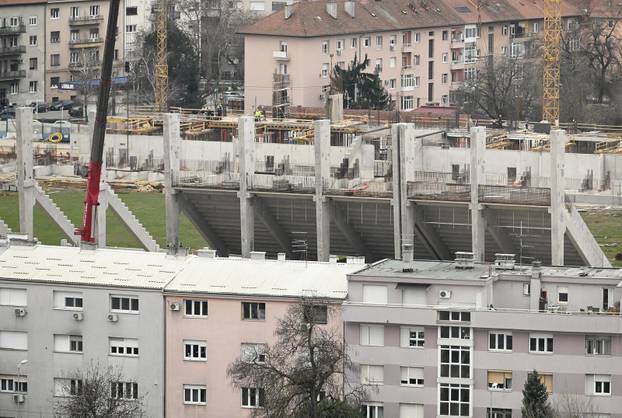 Zagreb: Pogled na stadion Kranjčevićeva