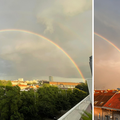 FOTO Zagrebačko nebo nakon kiše ukrasila je dupla duga