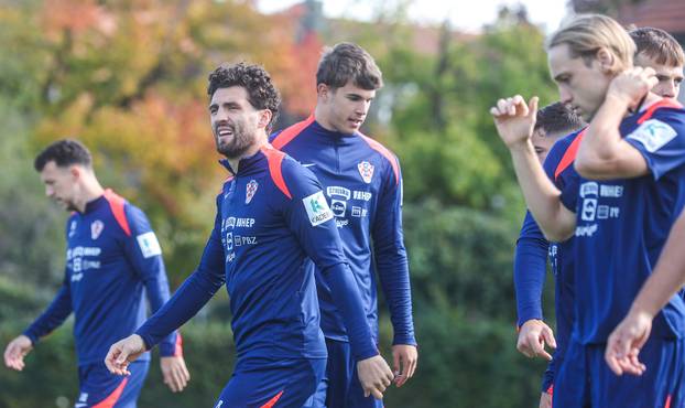 Zagreb: Hrvatska nogometna reprezentacija na treningu u Maksimiru