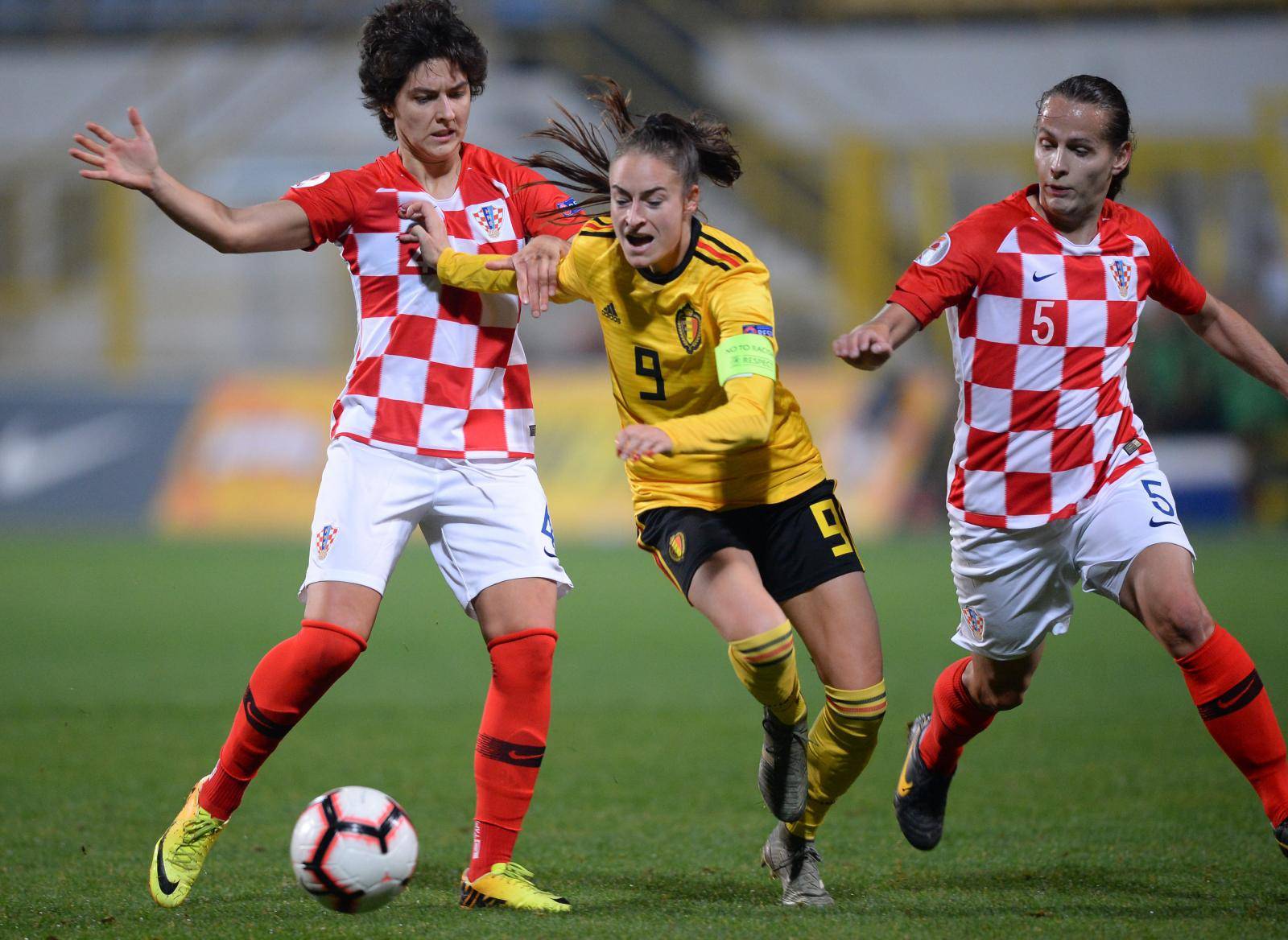 Zaprešić: Ženske kvalifikacije za nogometno EP, Hrvatska - Belgija