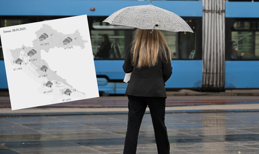 Kišni val traje i dalje! Ponegdje mogući  pljuskovi s grmljavinom