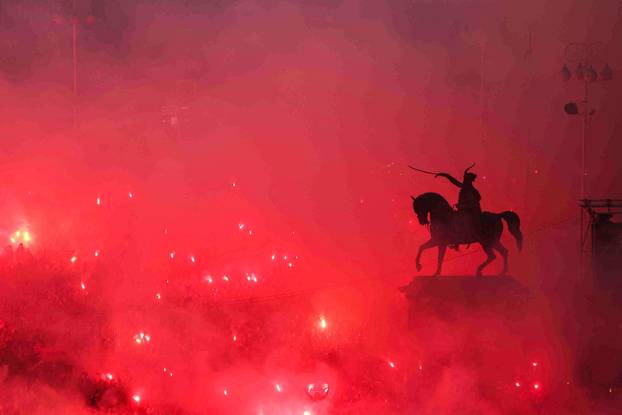 Zagreb: Bakljada na svečanom dočeku hrvatske rukometne reprezentacije