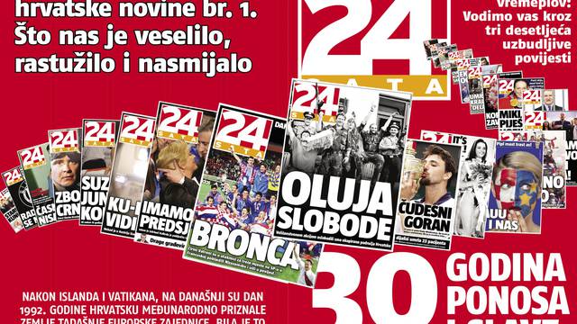 U subotu dar uz 24sata: Posebni prilog o 30 godina priznanja samostalne i neovisne Hrvatske