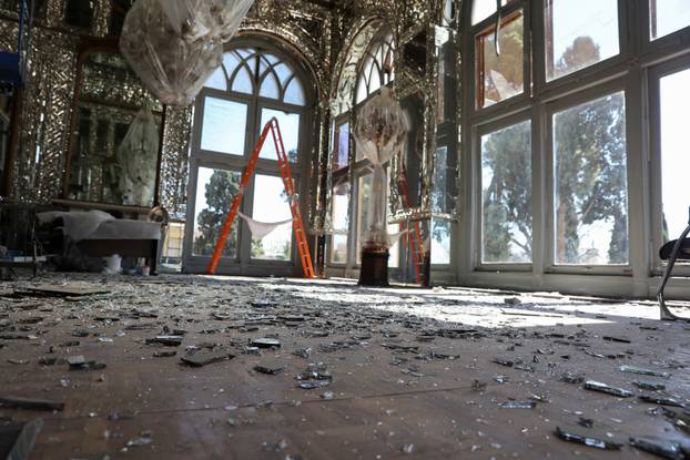 Debris at the historical monument Golestan Palace after it was damaged in an Israeli and U.S. strike, in Tehran
