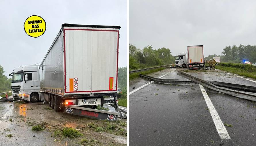 Kaos na A1: Kamionom probio ogradu, blokiran promet prema Karlovcu. Kolona 3 kilometra