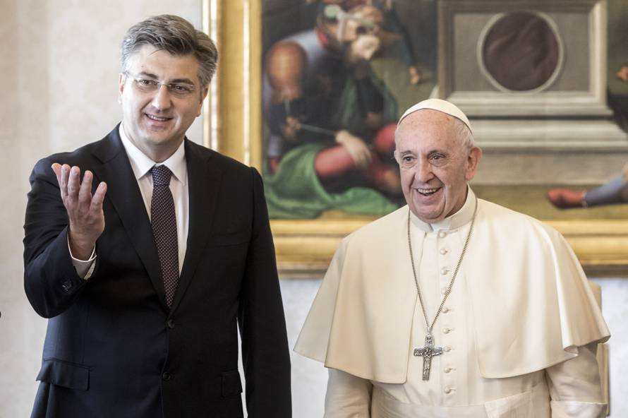 October 07, 2017 : Pope Francis meets with Prime Minister of Croatia Andrej Plenkovic on the occasion of their private audience, at the Vatican.