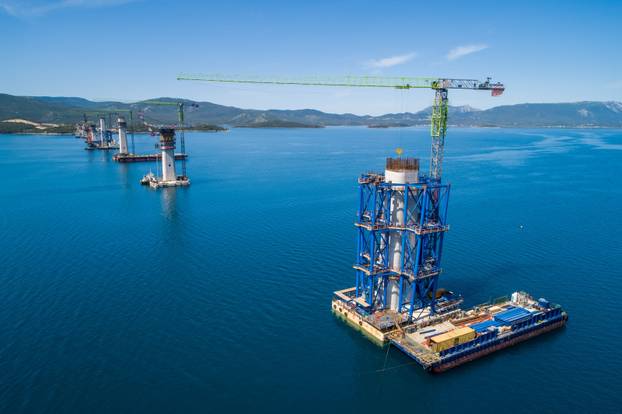 Pelješki most iz zraka