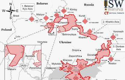 Nova karta napada: Pogledajte dokle su stigli Rusi u Ukrajini