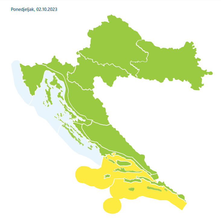 Iznadprosječno toplo i sunčano u Dalmaciji, ujutro svježe i maglovito u unutrašnjosti