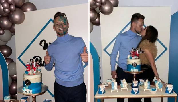 FOTO Ivan Rakitić dobio tortom u lice! Fotke s rođendana su hit