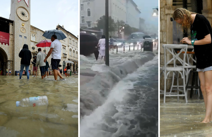 Obilna kiša potopila Dubrovnik, a u Zadru vjetar nosi krovove