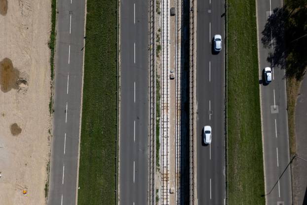 Napredak radova na Sarajevskoj cesti u Novom Zagrebu snimljen iz zraka