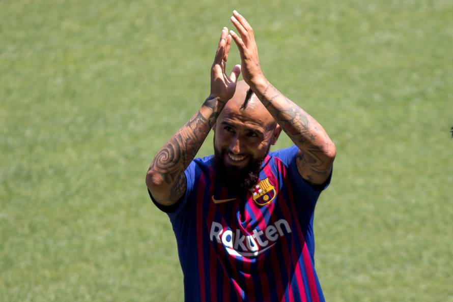 Soccer Football - FC Barcelona's Arturo Vidal Presentation