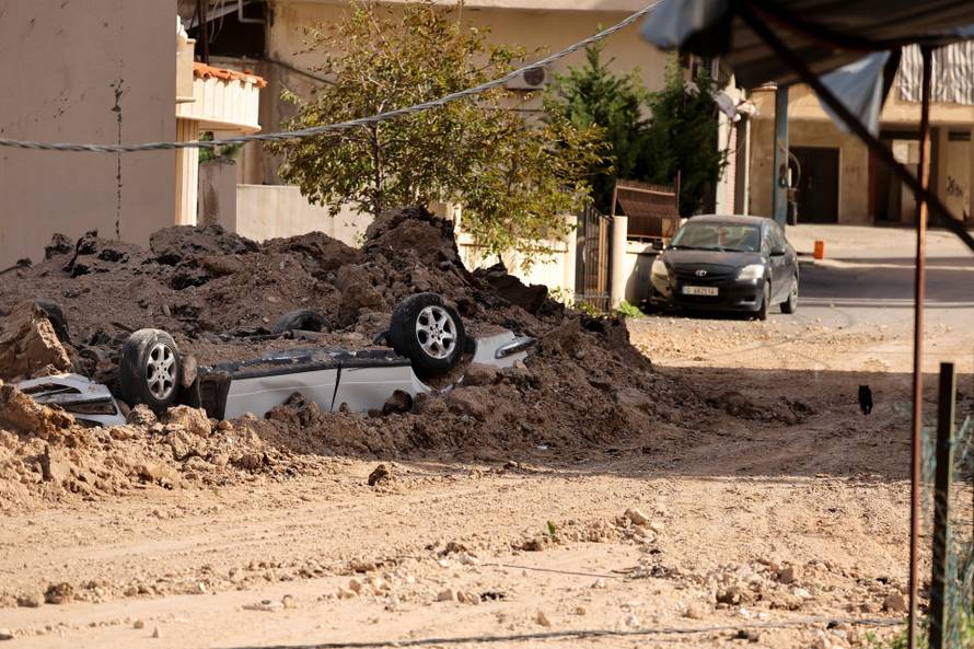 Aftermath of a strike, in Tyre