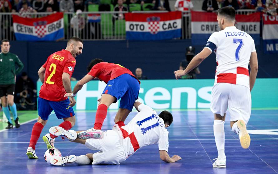 Susret Hrvatske i Španjolske u polufinalu Europskog prvenstva u futsalu