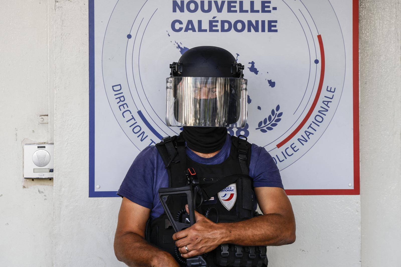 Emmanuel Macron on visit in New Caledonia