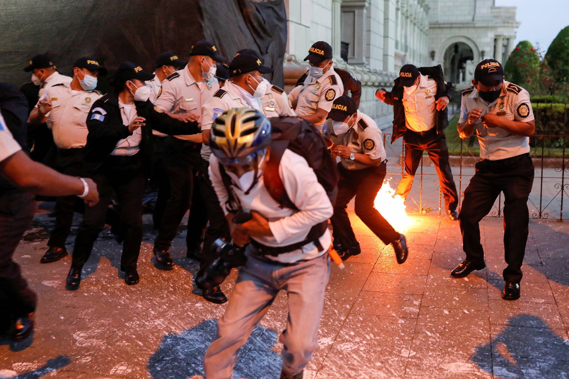 Protest demanding the resignation of Guatemala's President Alejandro Giammattei, in Guatemala City