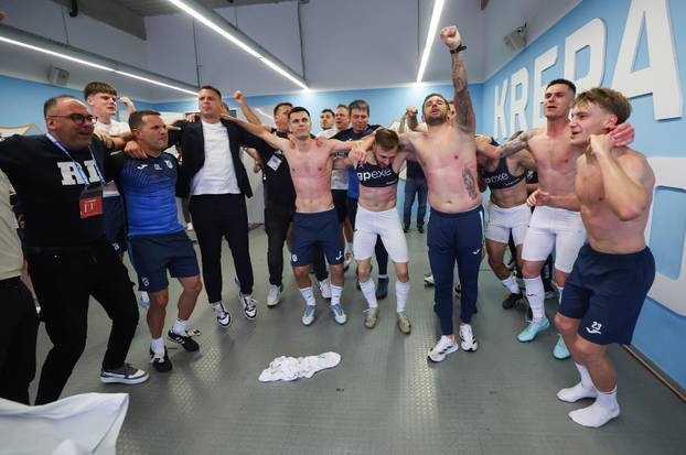 Igrači Rijeke slave osvajanje prvenstva Hrvatske