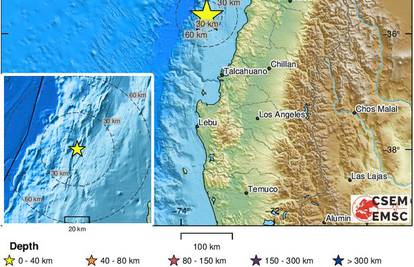 Potres magnitude 6.4 zatresao Čile: 'Treslo se kratko, ali jako'