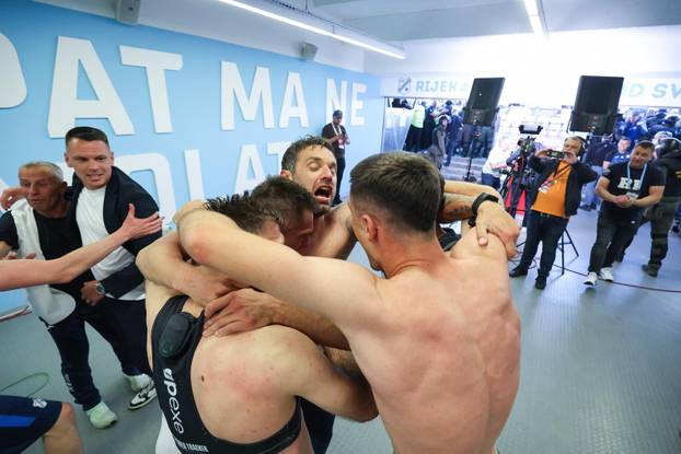 Igrači Rijeke slave osvajanje prvenstva Hrvatske