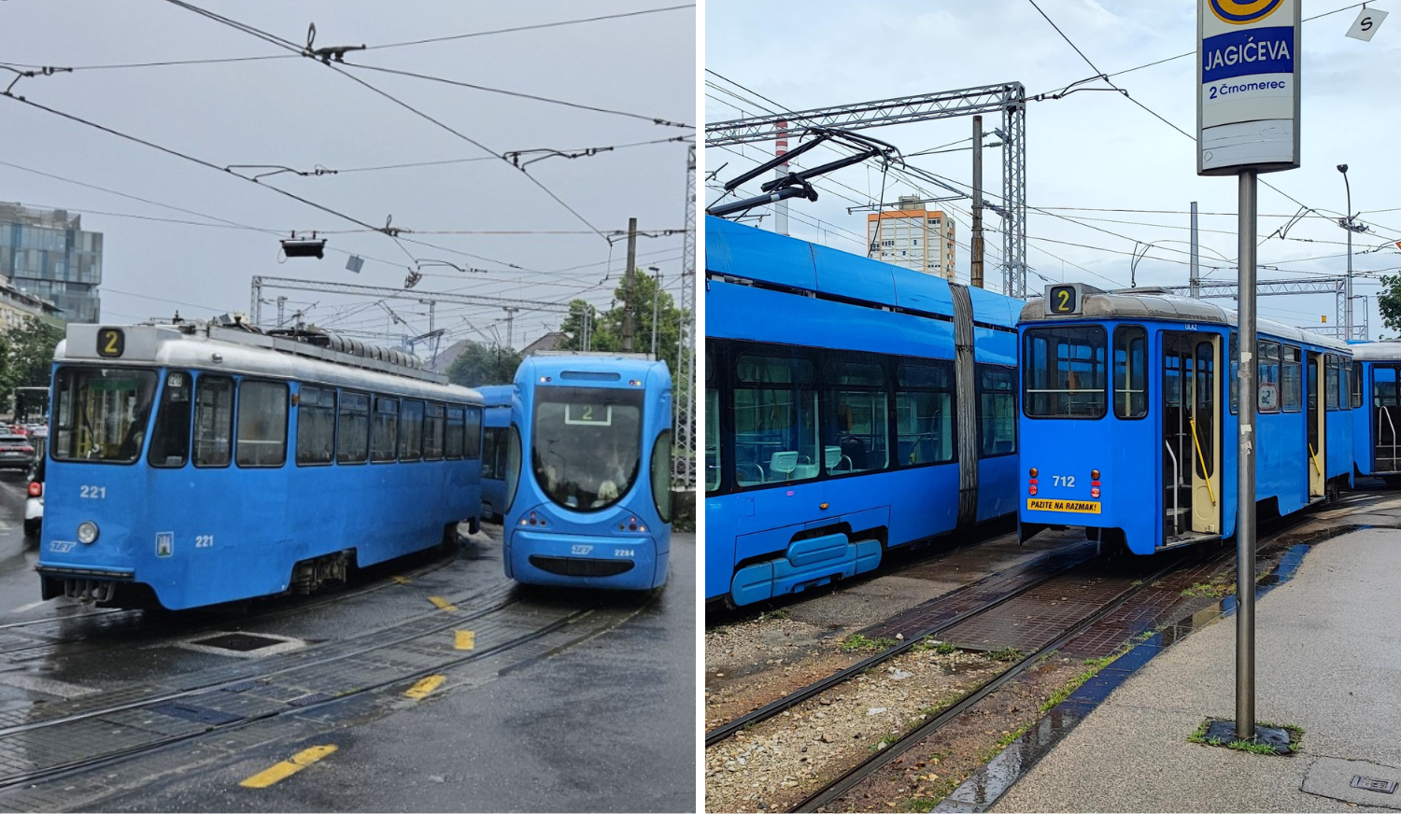 FOTO Stoje tramvaji u centru Zagreba: Oštećena naponska mreža kod Jagićeve ulice