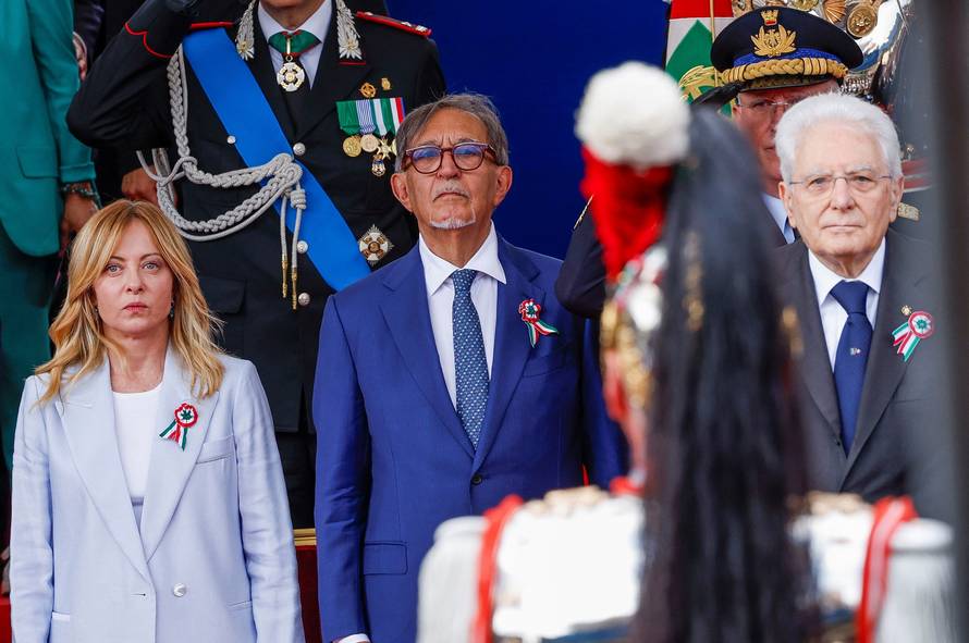 Military parade on the Republic Day in Rome