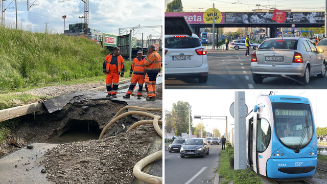 VIDEO Uživo iz centra Zagreba: Potpuni prometni kolaps, ovo je rupa koja je blokirala grad