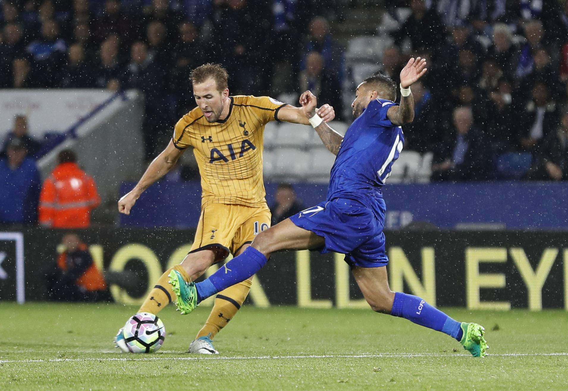 Tottenham's Harry Kane scores their fifth goal to complete his hat trick