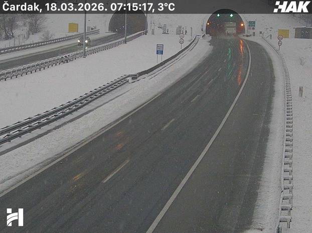 FOTO Snijeg pao na Sljemenu, zatrpana i A6, šleperi ne smiju prema Istri, pogledajte snimke