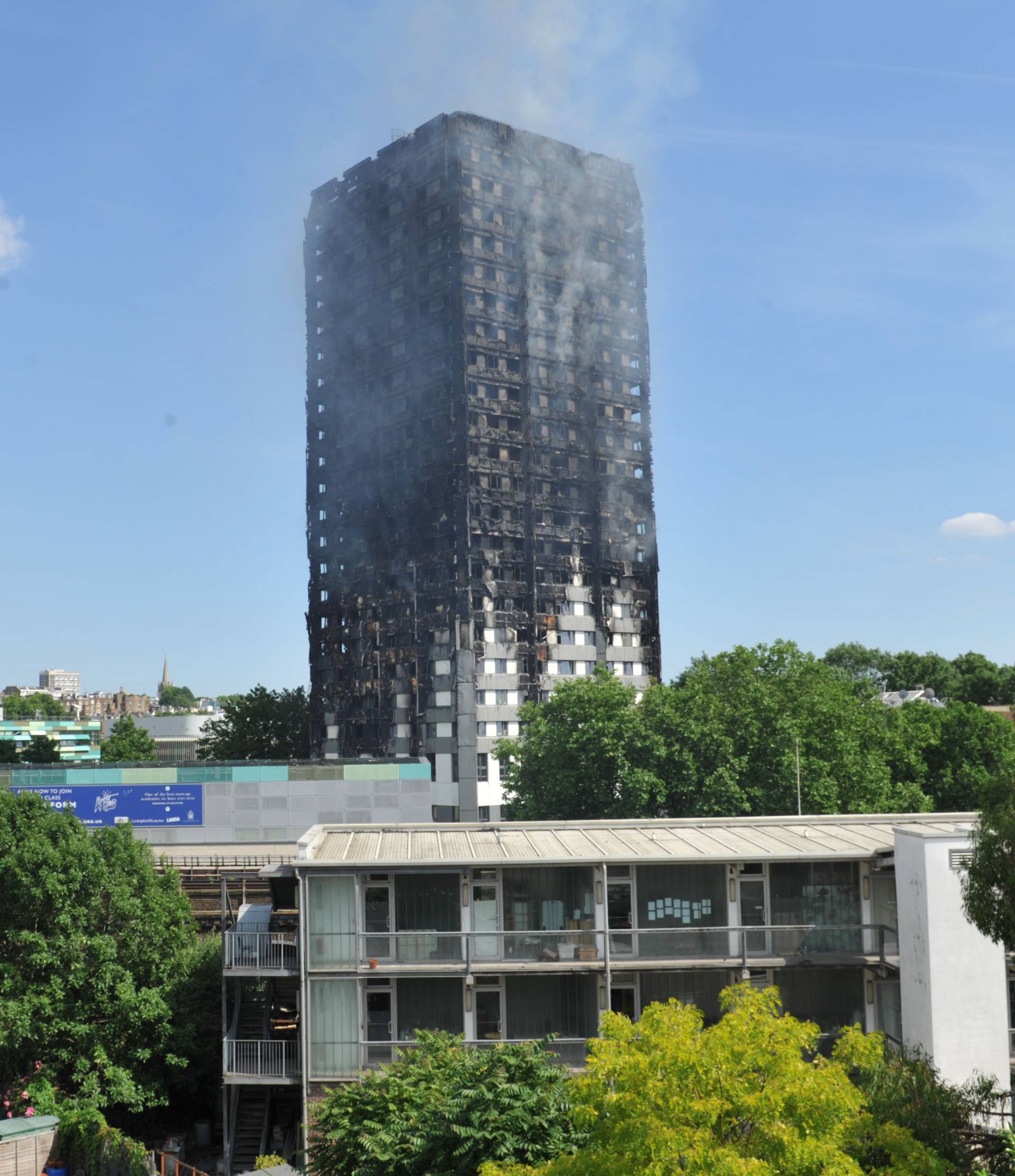 Tower block fire in London