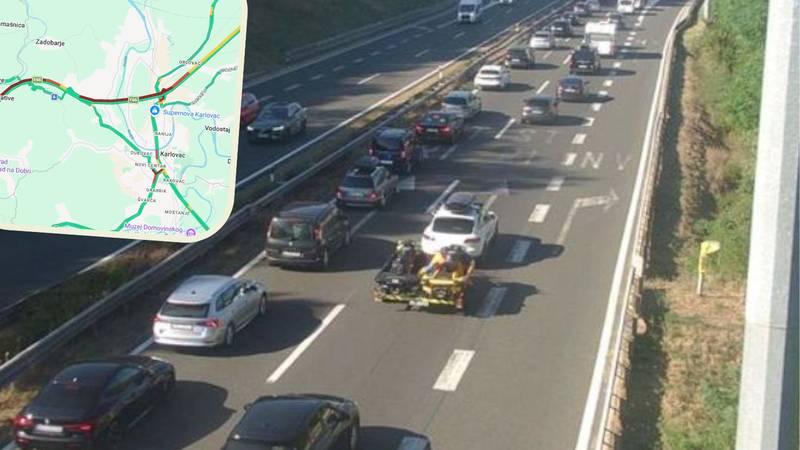 Više sudara na A1, velika kolona od Bosiljeva prema moru...