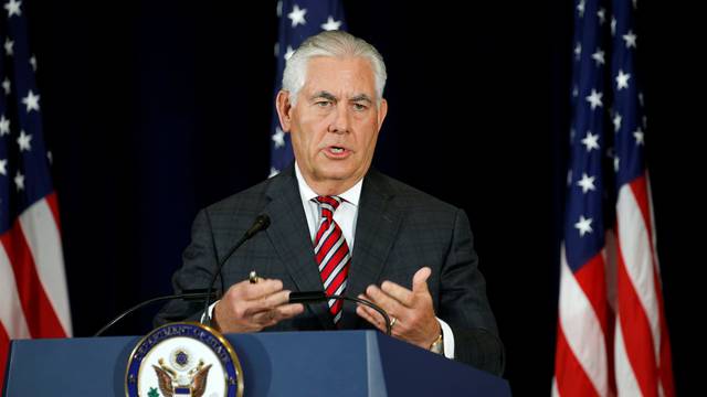 Tillerson holds a press conference in Washington